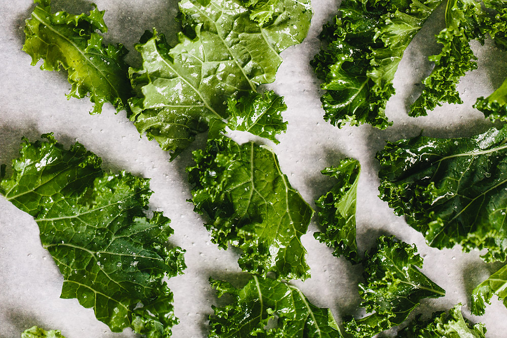 making sea salt kale chips