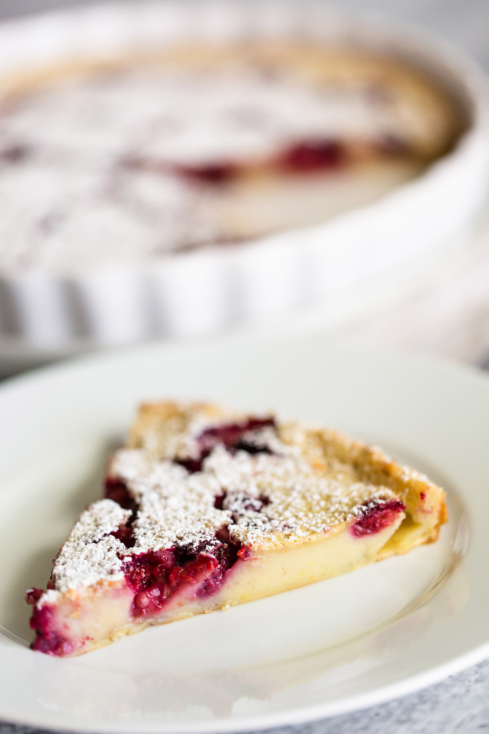 Slice of Raspberry Clafoutis