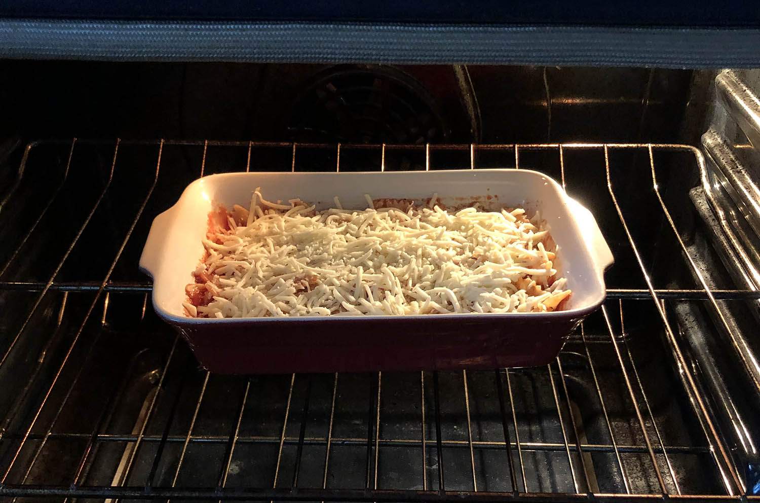 pasta bake in the oven