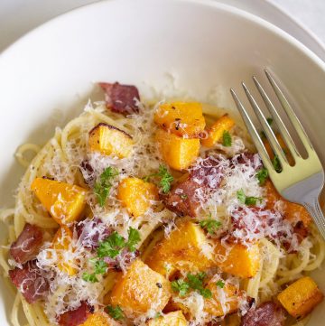 pasta with roasted butternut squash