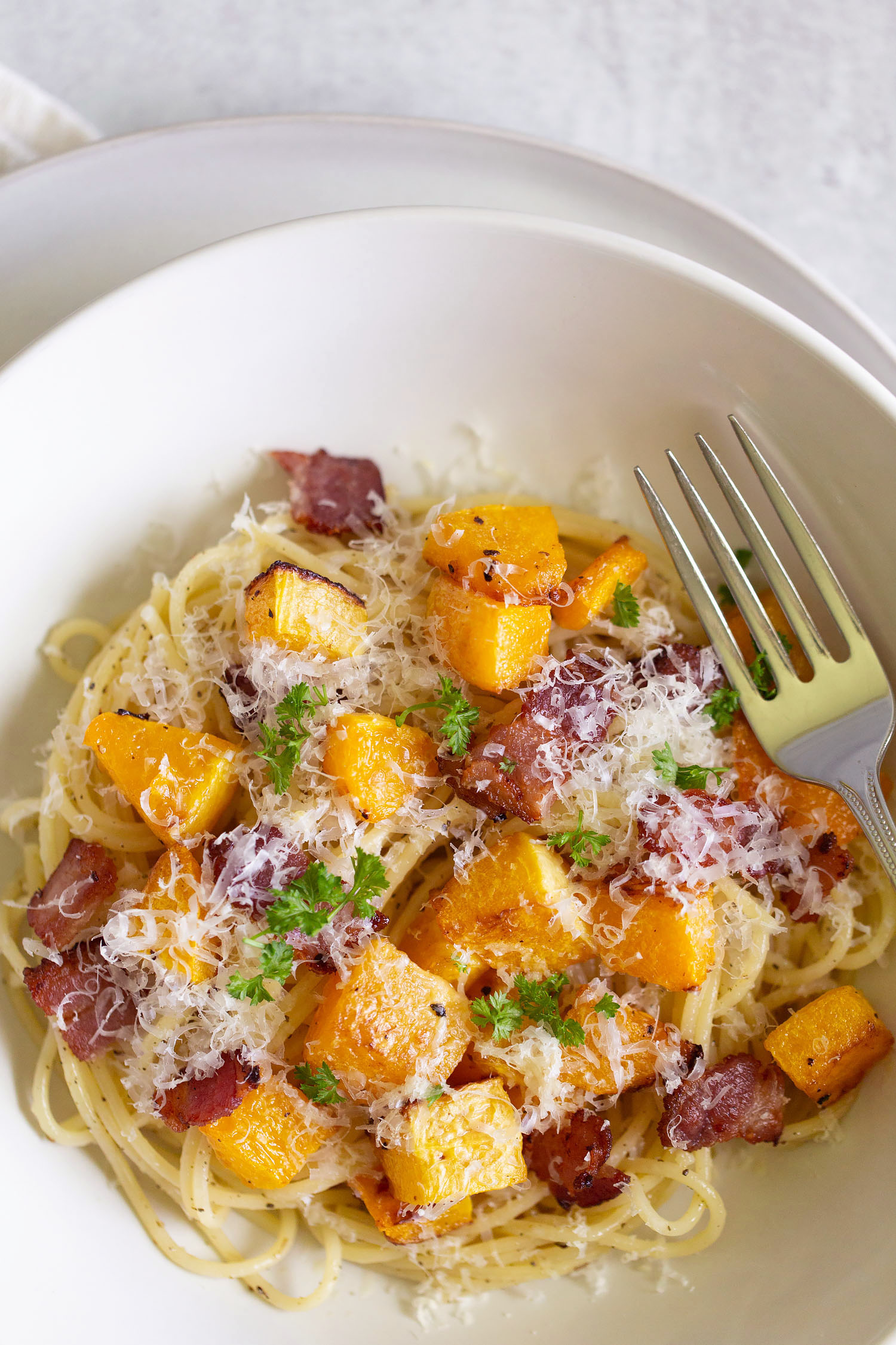 pasta with roasted butternut squash