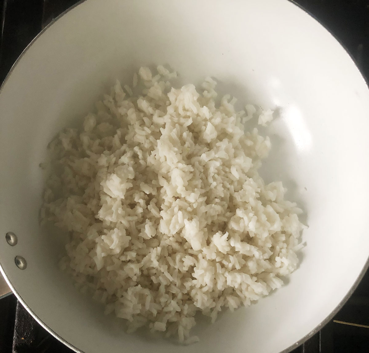 rice in a skillet