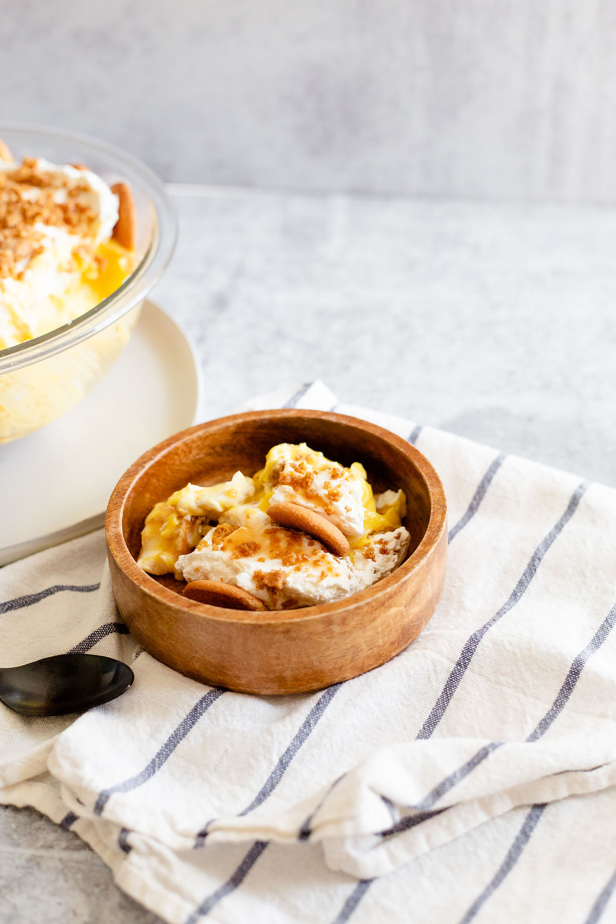 banana pudding in a bowl