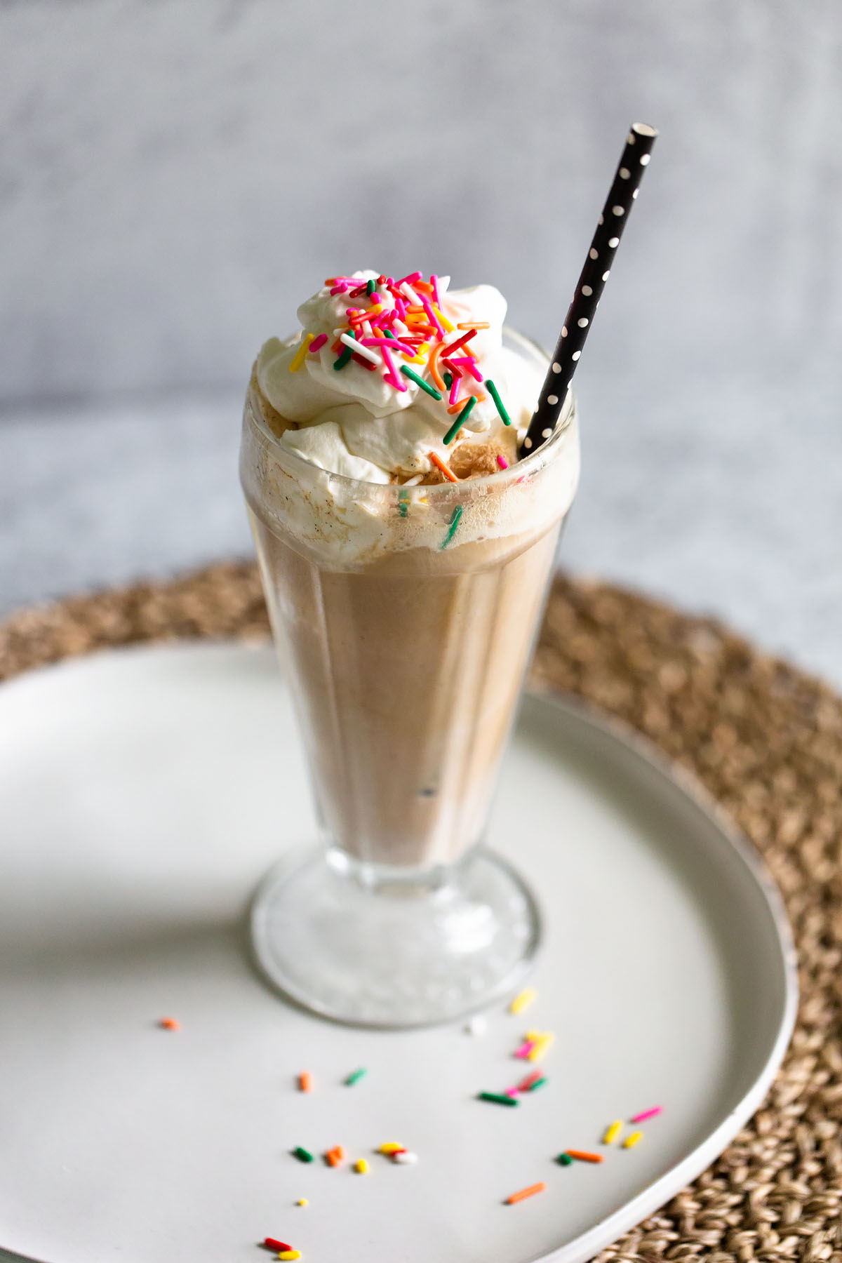 root beer float with sprinkles