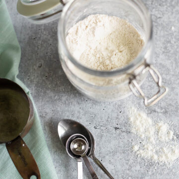 self rising flour in a container