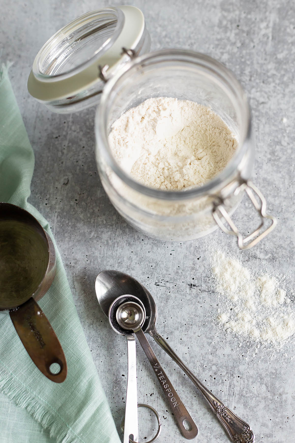 self rising flour in a container