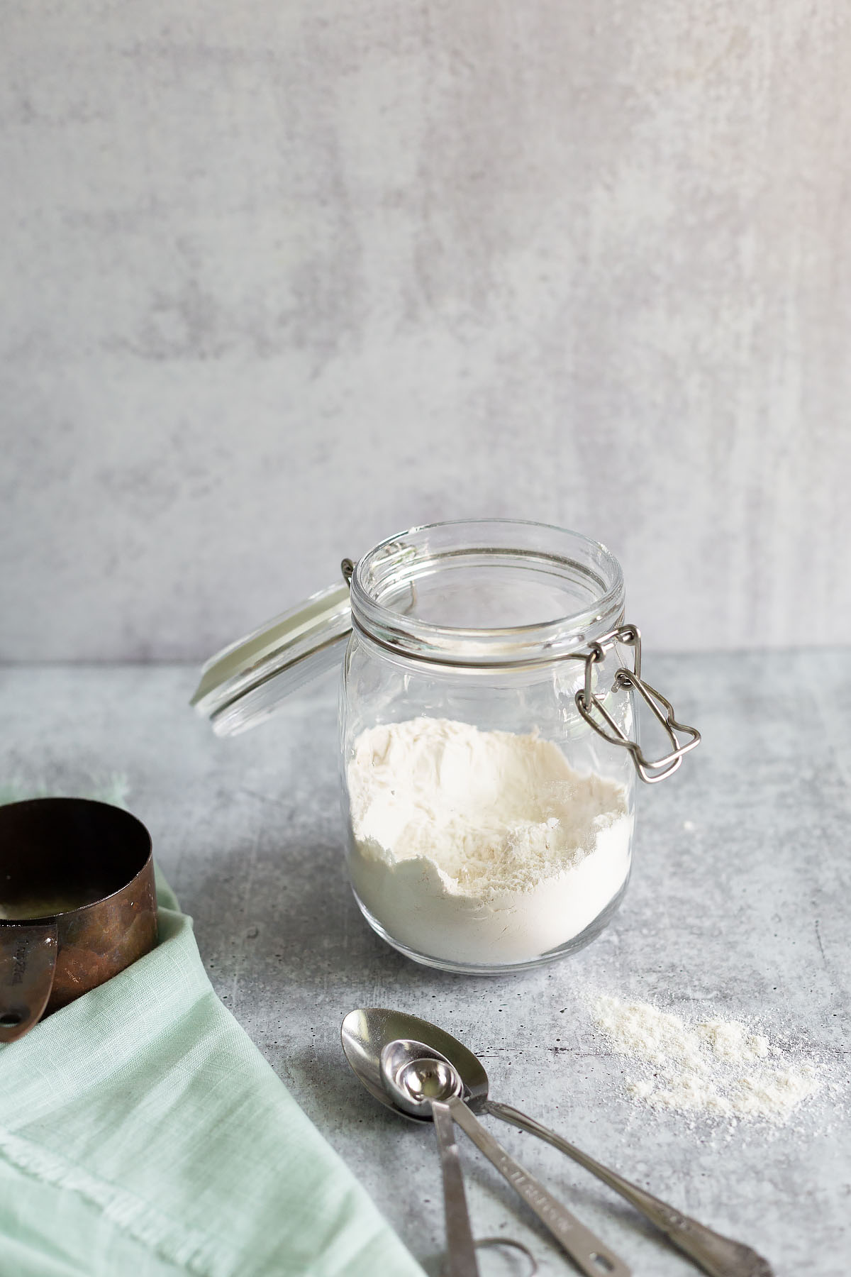 self rising flour in a jar