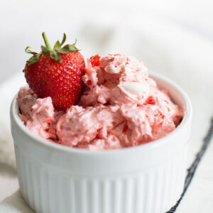 strawberry butter with a strawberry on top