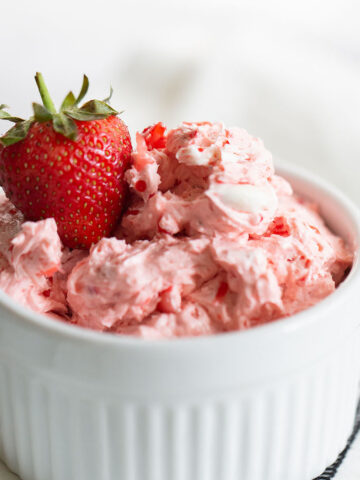 strawberry butter with a strawberry on top