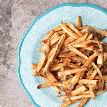 crispy french fries on a plate