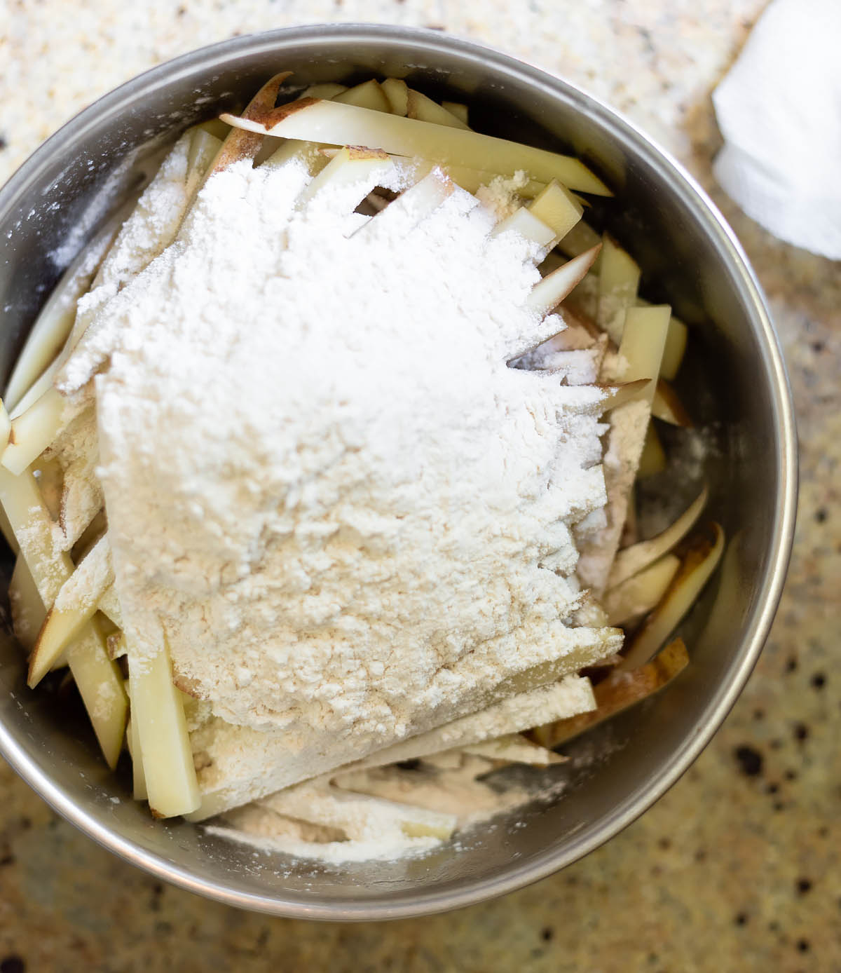 flour on french fries