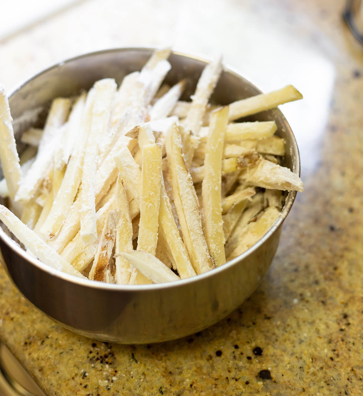 potatoes tossed with flour