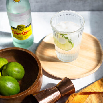 ranch water cocktail with lime