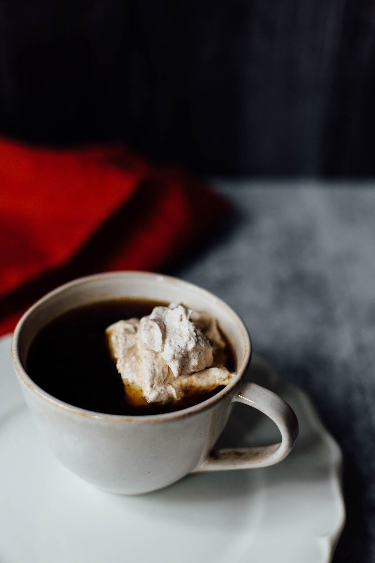 cinnamon whipped cream in coffee