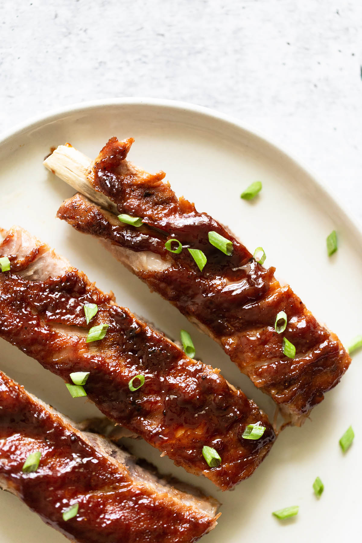 hoisin ribs with green onions