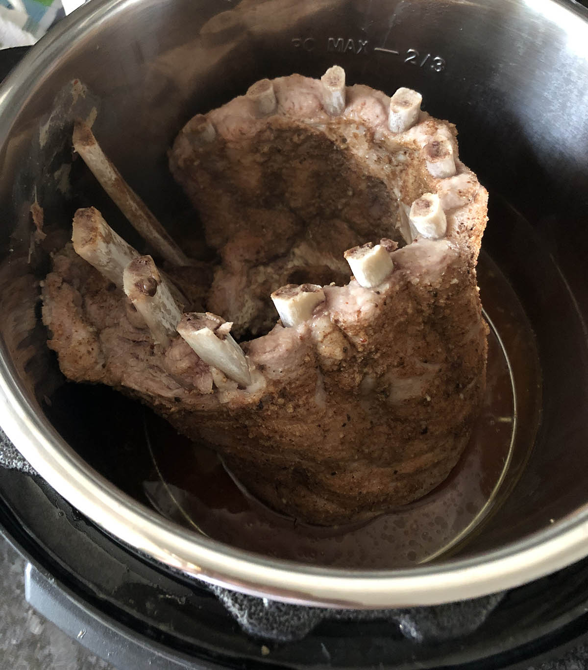 cooked ribs in instant pot