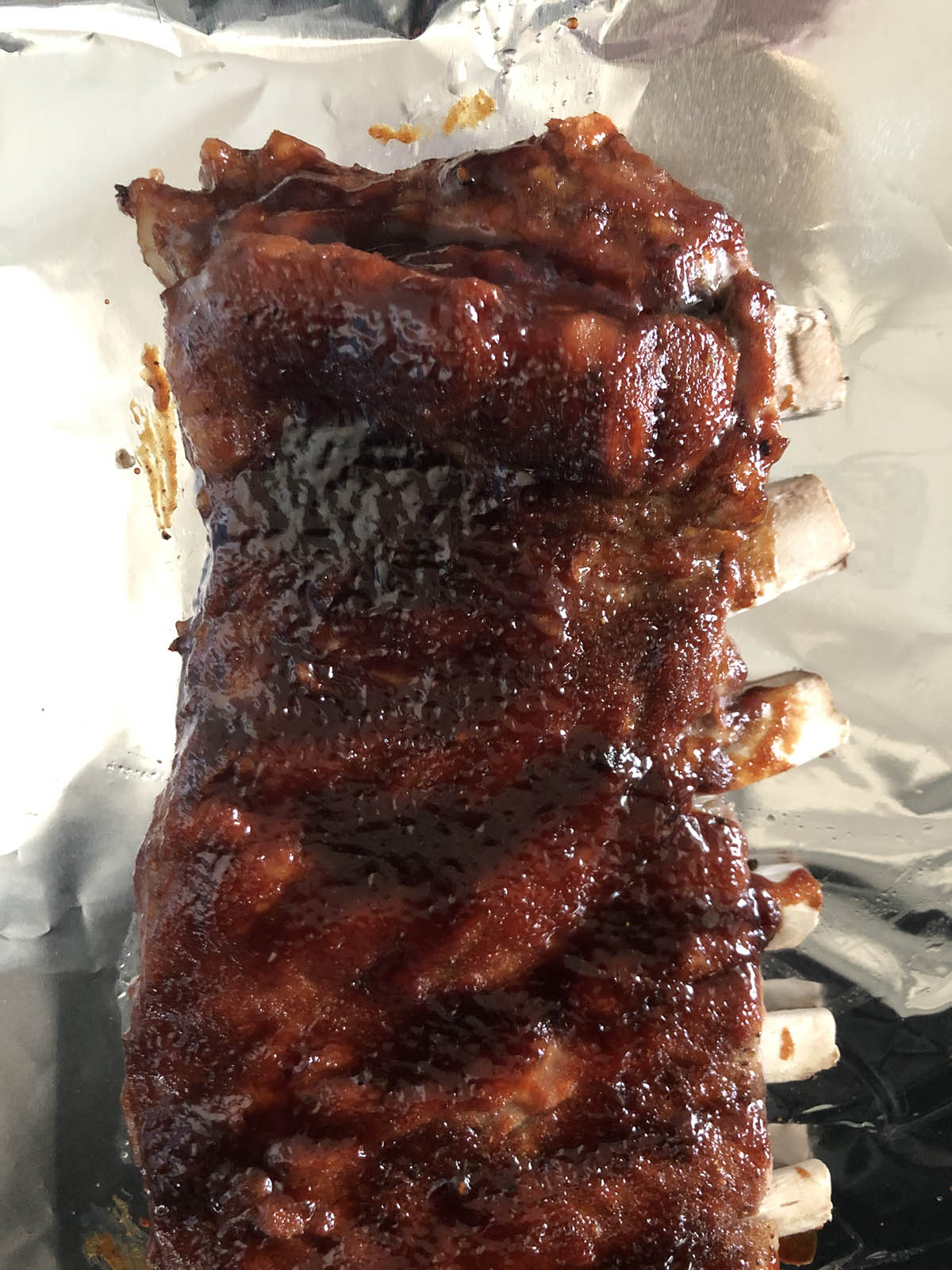 ribs broiled with hoisin sauce