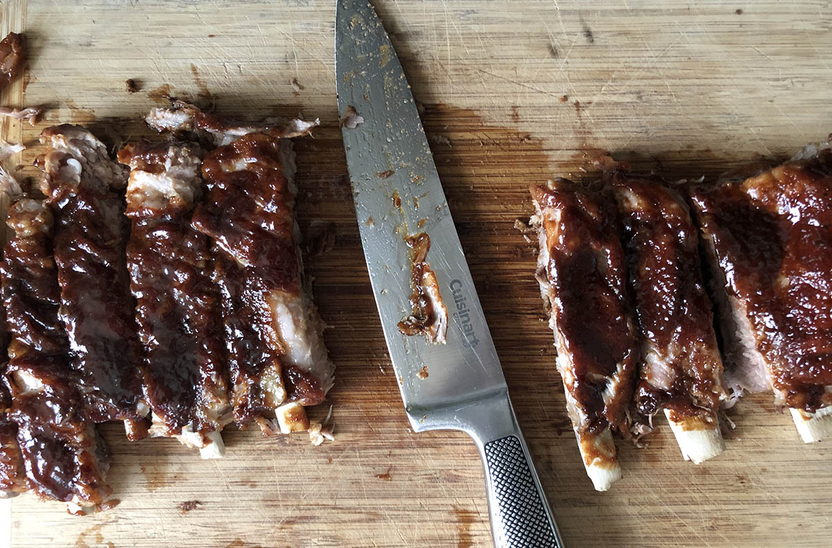 sliced ribs with hoisin