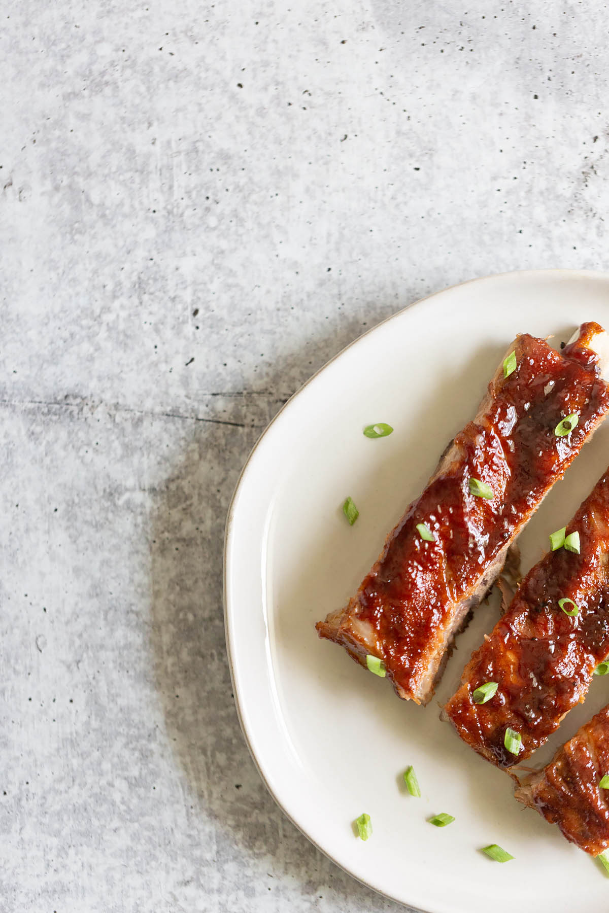 instant pot hoisin ribs on a plate