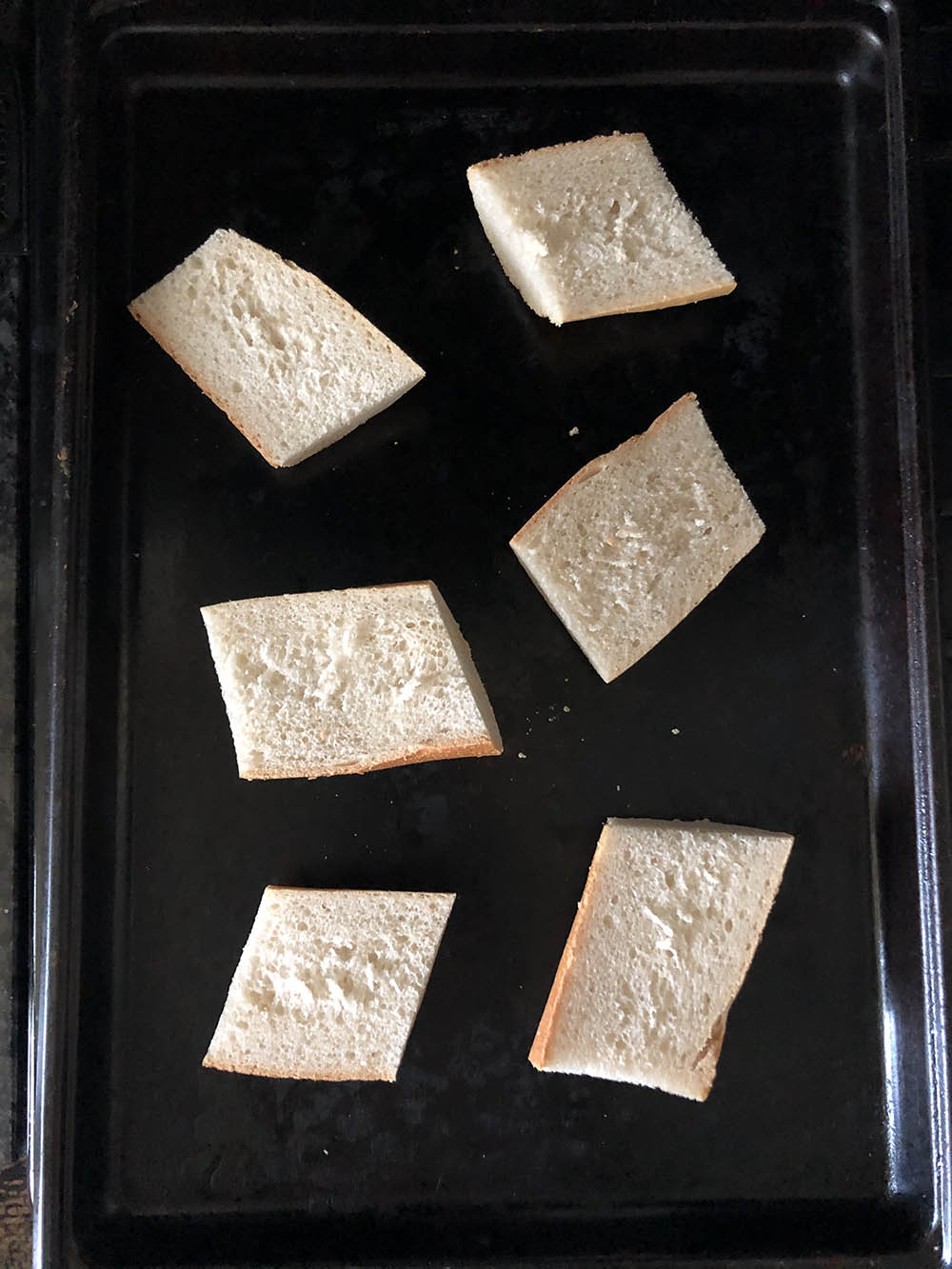 bread on a baking sheet