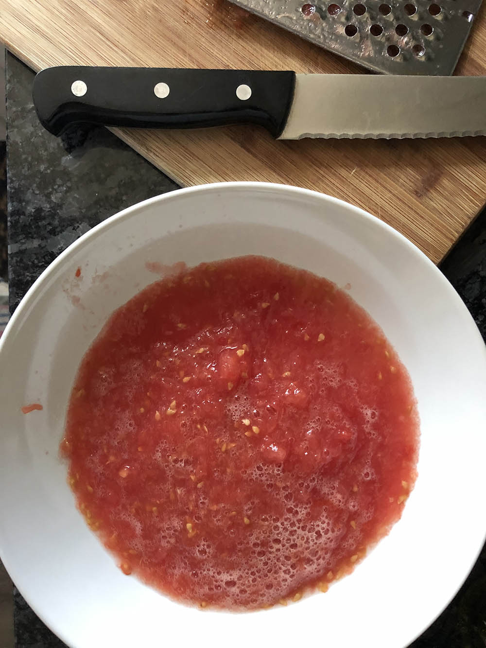 grated tomatoes