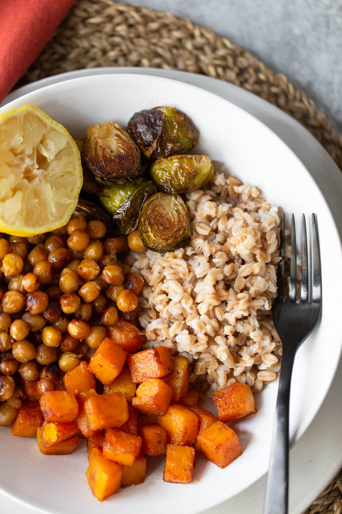 Vegan Sheet Pan Farro Bowl Food Banjo