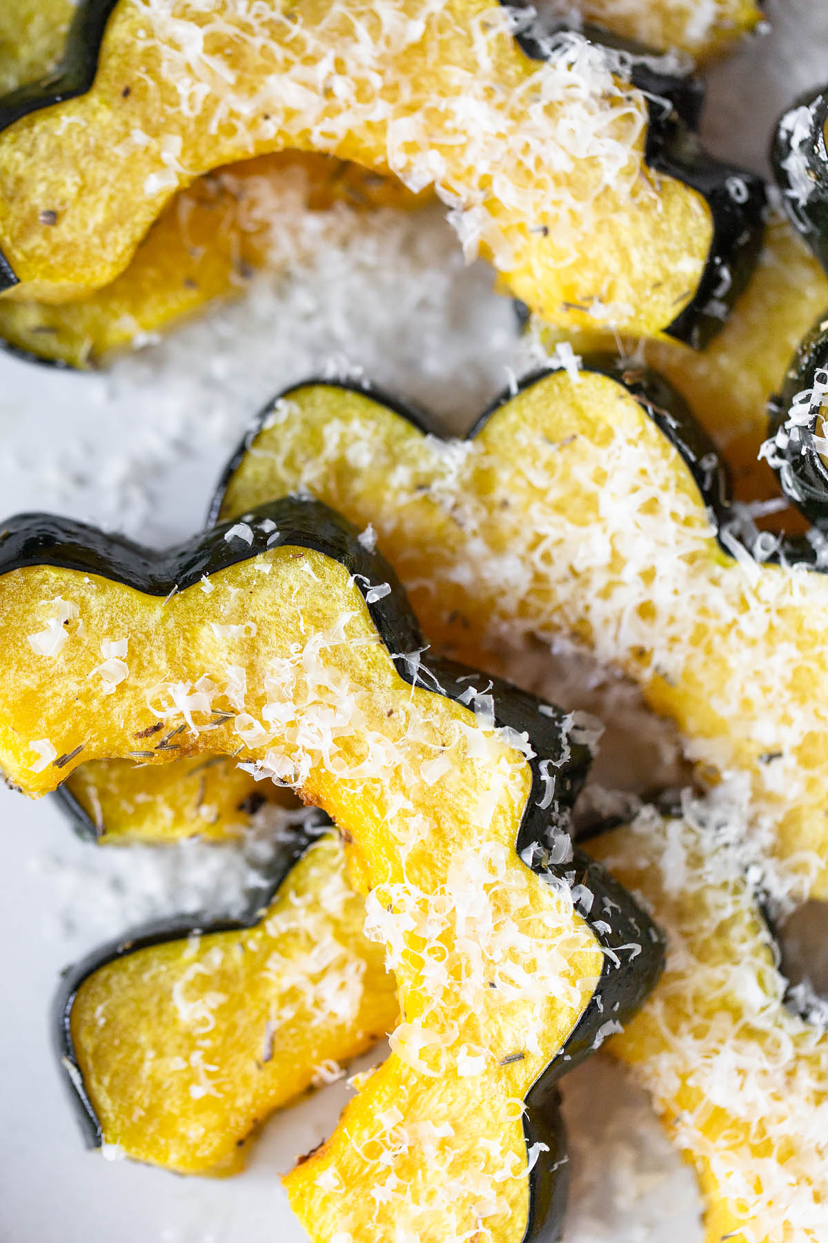 roasted acorn squash in the oven