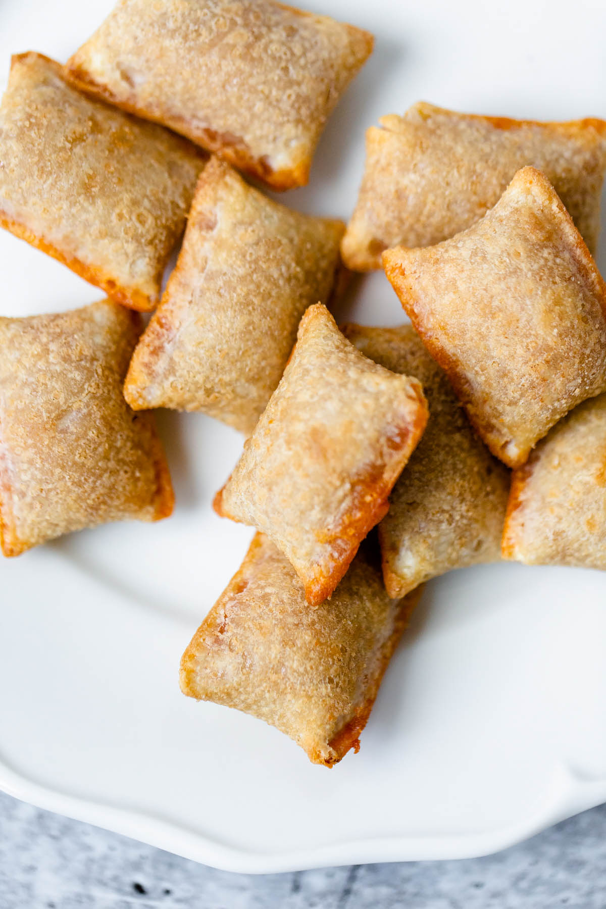 pizza rolls up close