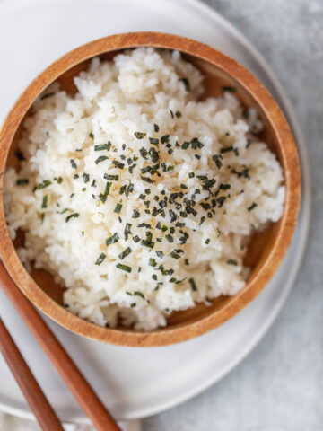 sesame rice in a bowl