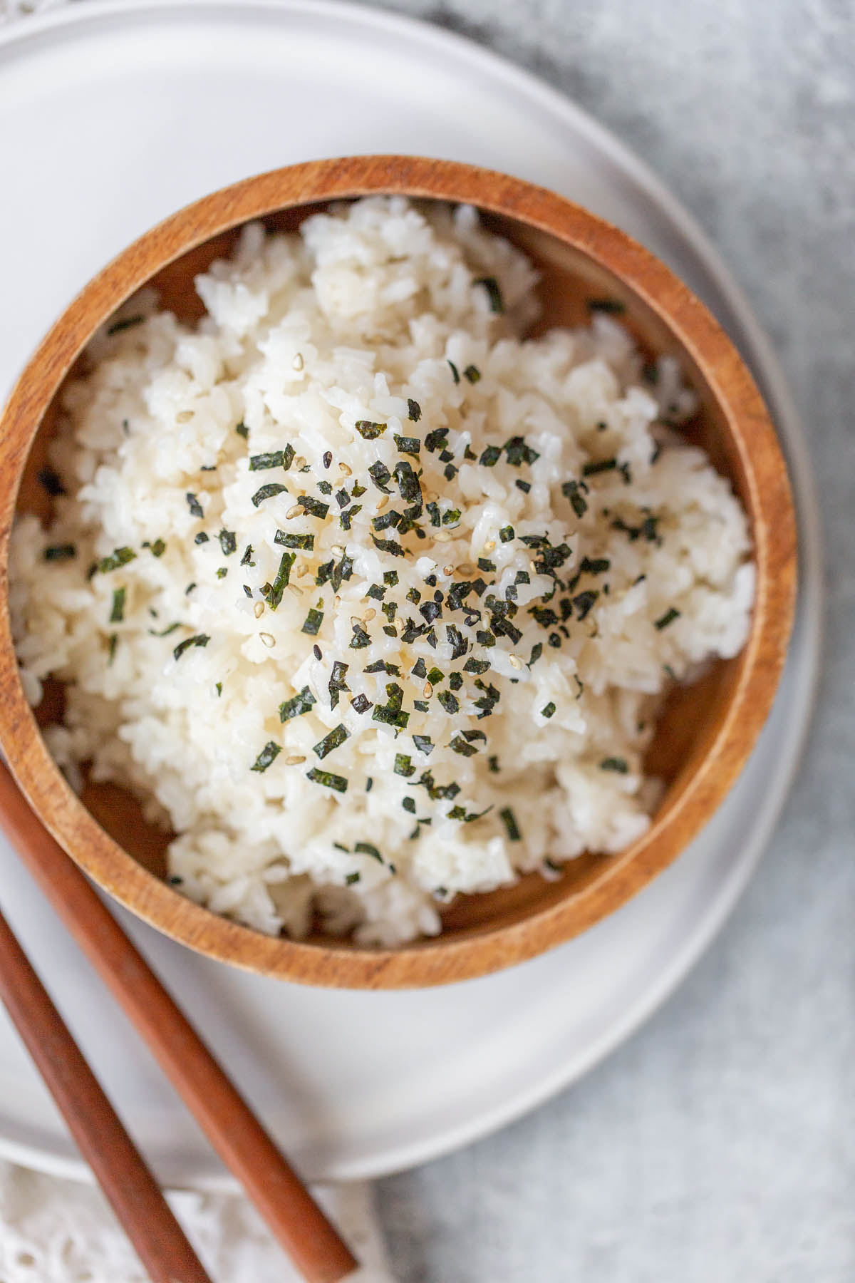 sesame rice in a bowl