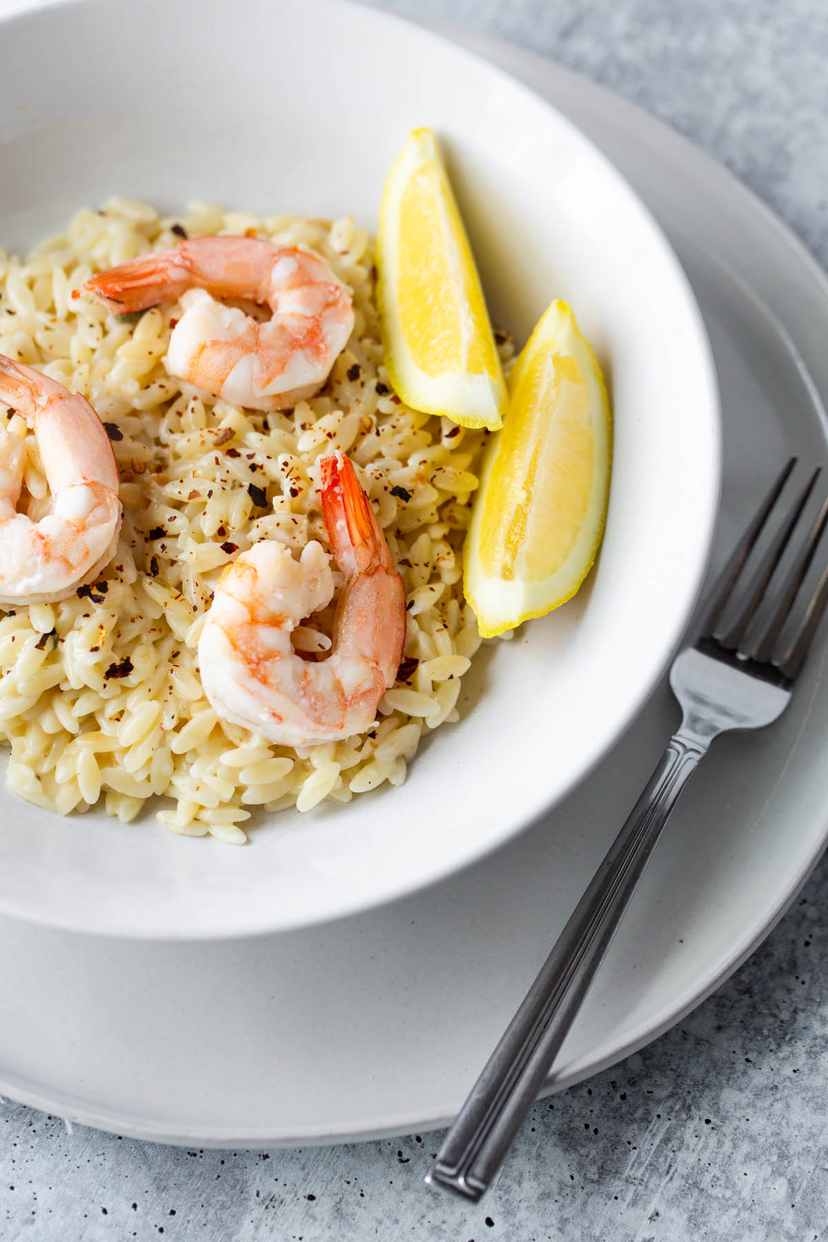 orzo with capers and shrimp