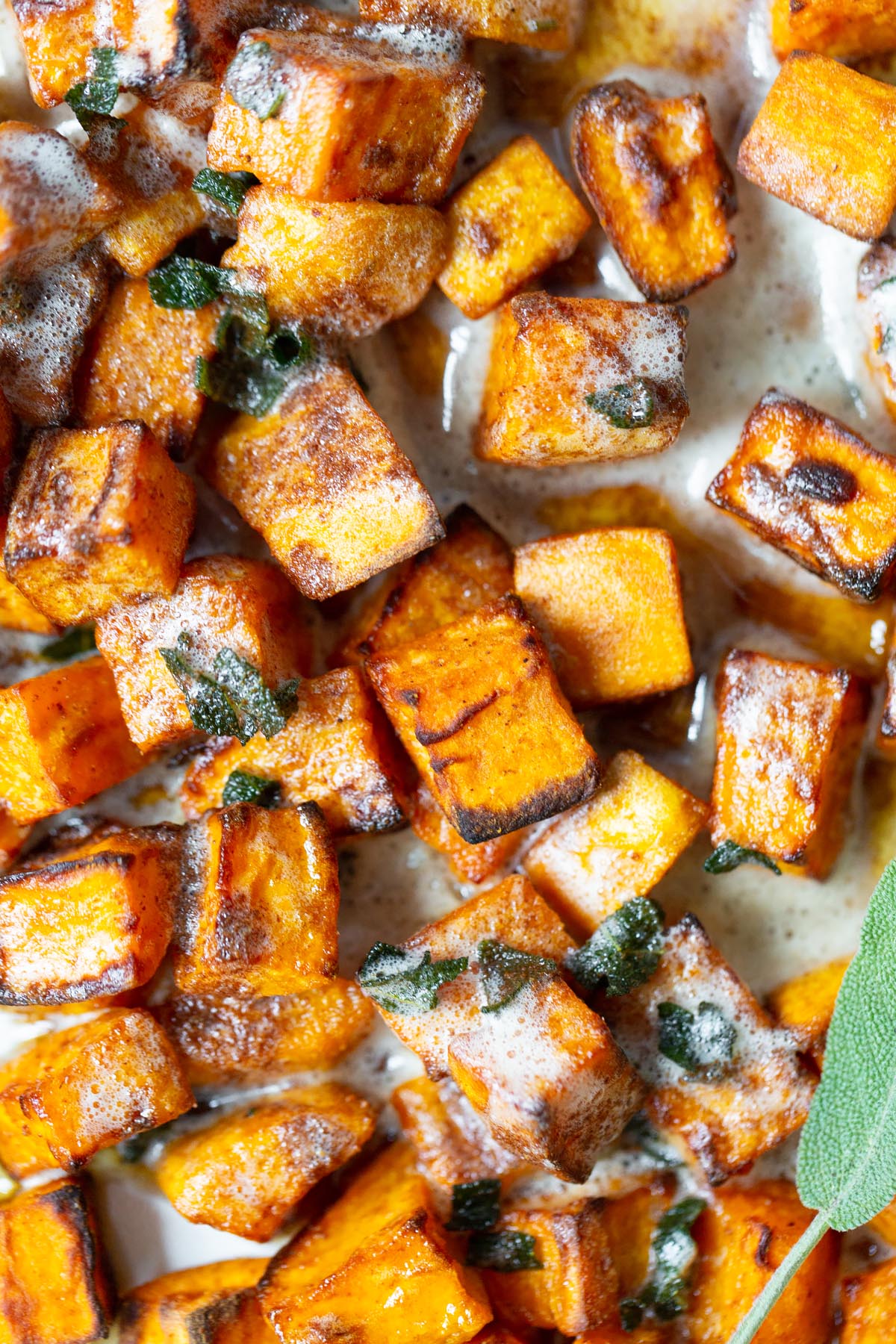 air fryer sweet potatoes up close