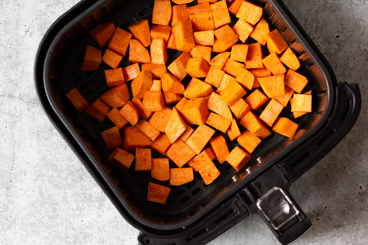 sweet potatoes in an air fryer