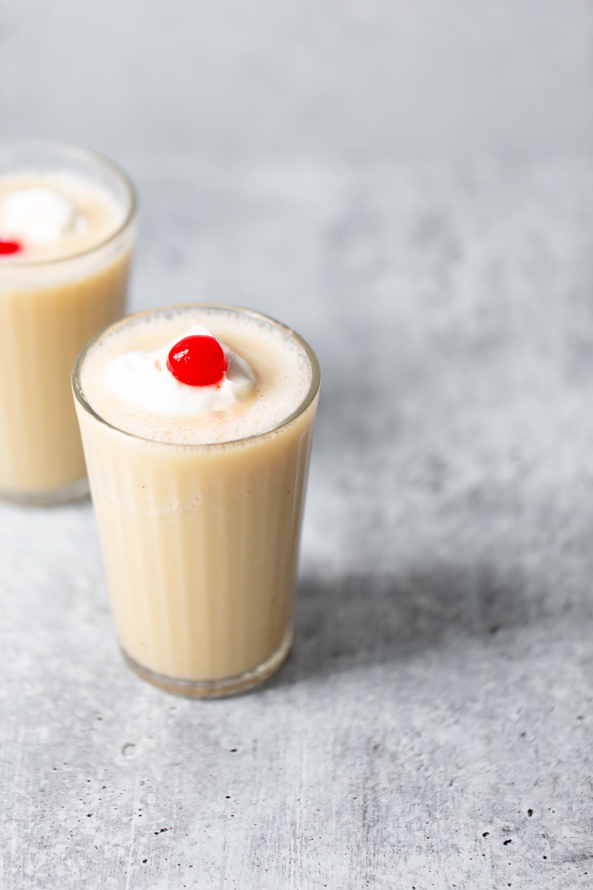 pineapple shake with a cherry