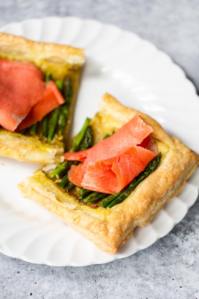 asparagus and smoked salmon tart