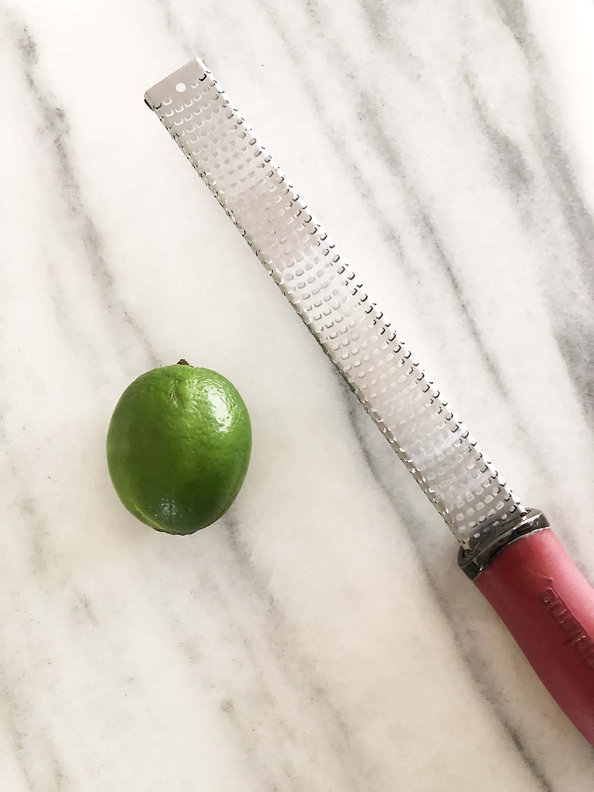 lime and a microplane