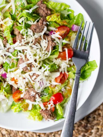 salad with tomatoes on a plate