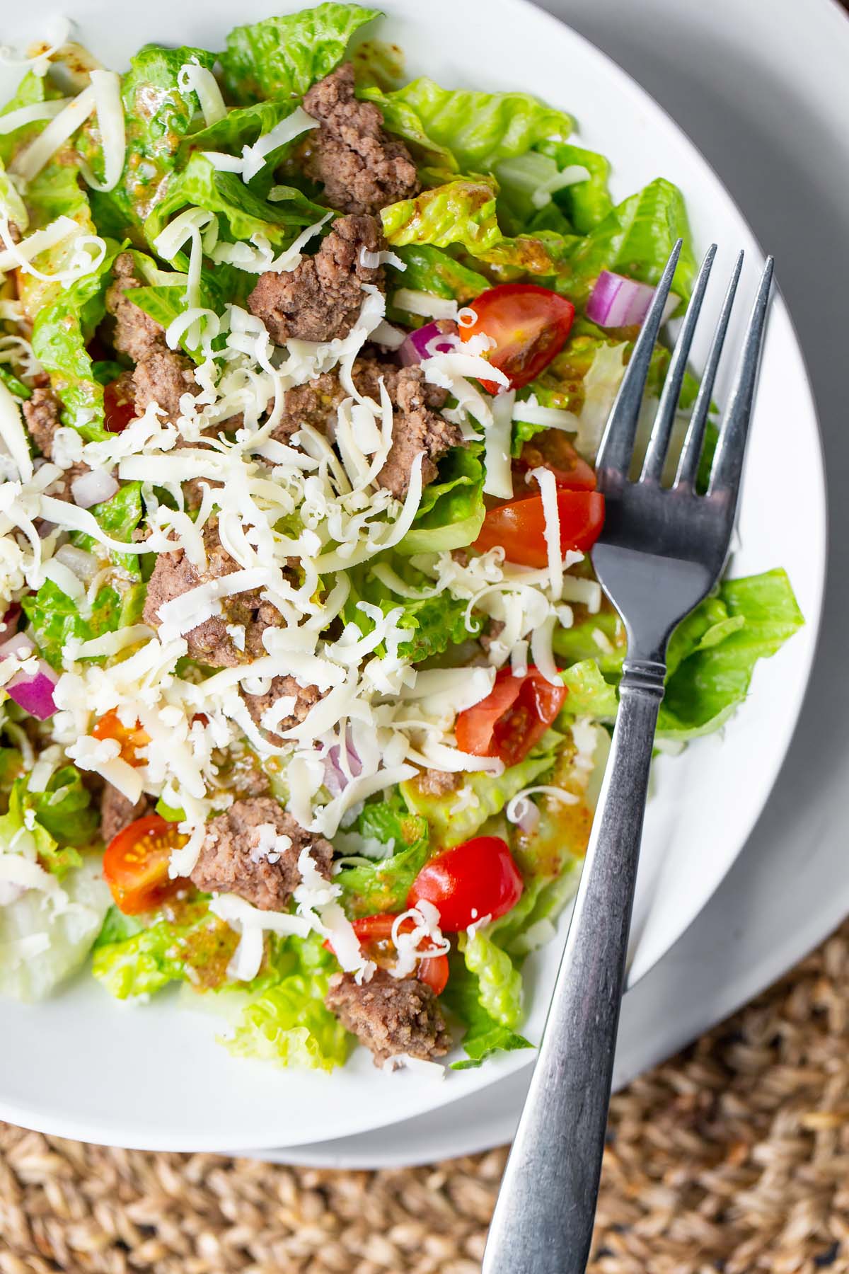 salad with tomatoes on a plate