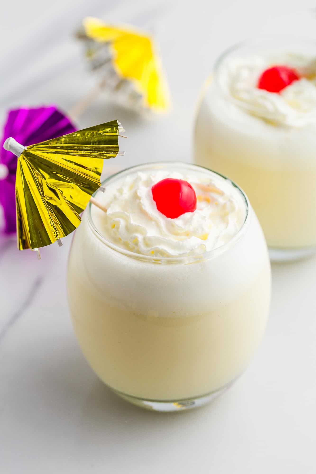 virgin pina colada with a umbrella