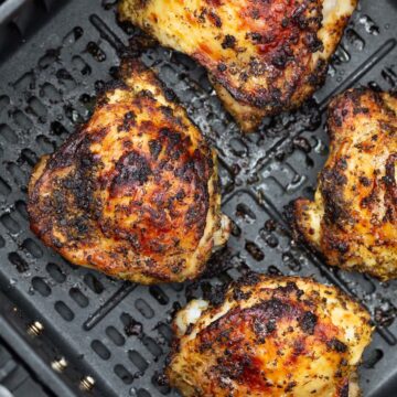 cooked chicken thighs in the air fryer