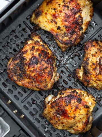 cooked chicken thighs in the air fryer