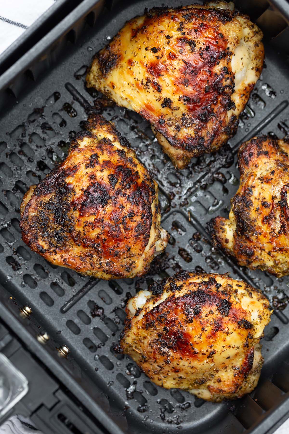 cooked chicken thighs in the air fryer