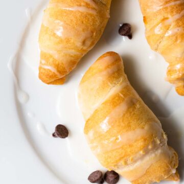 air fryer croissants up close