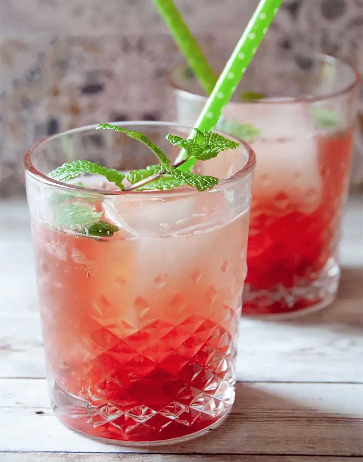 strawberry shrub mocktail