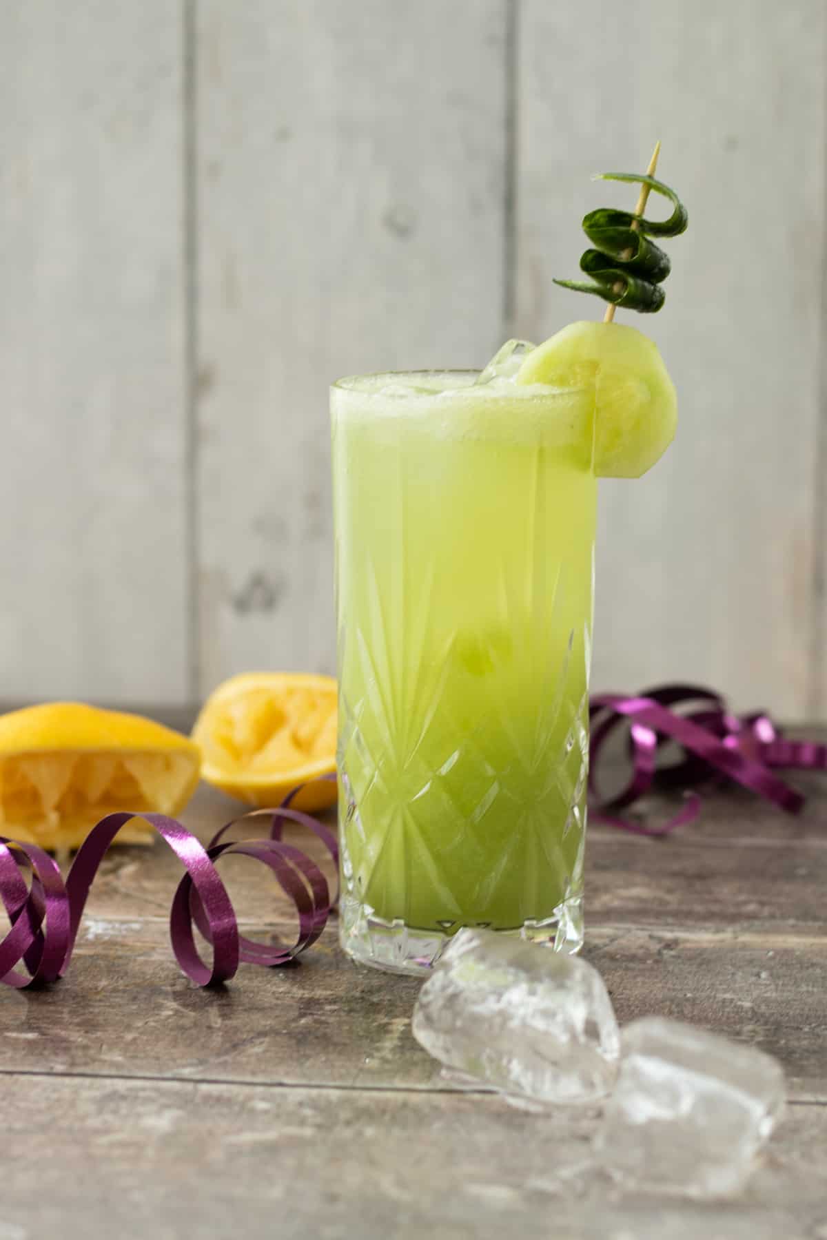 cucumber tom collins mocktail