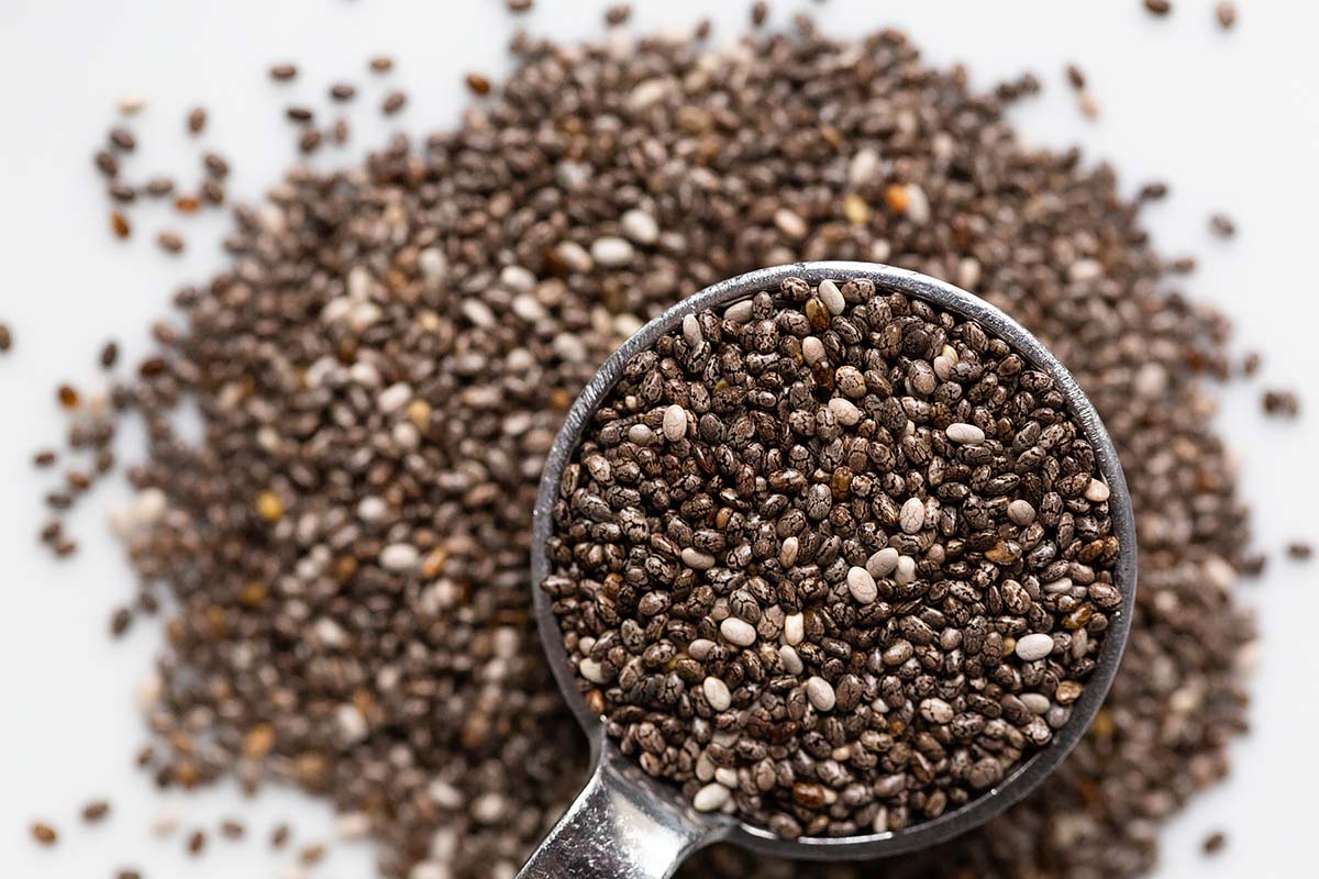 chia seeds up close