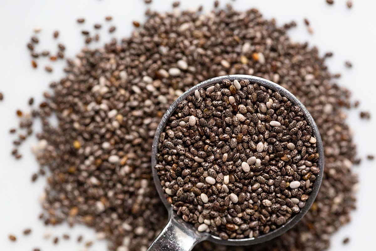 chia seeds up close