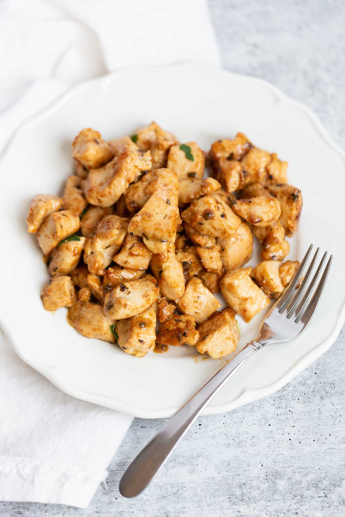 chicken bites on a plate