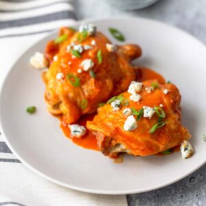 Air fryer buffalo chicken thighs