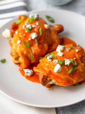 Air fryer buffalo chicken thighs